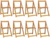 vidaXL Klappbare Gartenstühle 8 Stk. Massivholz Akazie 3104965 Bild 2