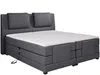 Vente-unique - CASTEL Bett Stoff Grau - B 203 cm x H 125 cm x L 218 cm Bild 5