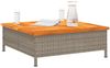 Gartentisch, Balkontisch, Küchentisch Grau 70x70x25 cm Rattan und Akazienholz Bild 4