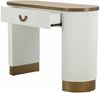 Dmora Konsolentisch Cadre, Tisch, Eingangskonsole, Regal, 121x40 h78 cm, Weiß und Braun Bild 5