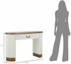 Dmora Konsolentisch Cadre, Tisch, Eingangskonsole, Regal, 121x40 h78 cm, Weiß und Braun Bild 3