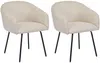 Vente-unique - NISTOSIA Stuhl Stoff Beige - B 62 cm x H 78 cm x L 61 cm Bild 3