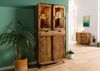 Vitrine Sheesham 90x40x180 hellbraun lackiert MAILAND #115 Bild 2