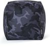 Green Bean® Sitzsack-Hocker 40x40x40cm mit EPS-Perlen Füllung - Sitz-Pouf für Sitzsäcke - Sitzhocker für Kinder und Erwachsene - Camouflage Schwarz Bild 2