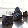 Green Bean® Sitzsack-Hocker 40x40x40cm mit EPS-Perlen Füllung - Sitz-Pouf für Sitzsäcke - Sitzhocker für Kinder und Erwachsene - Camouflage Schwarz Bild 4