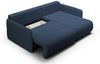 Ecksofa Sofa mit Schlaffunktion CALGARY Stoff Curio Dunkelblau Ottomane Rechts Bild 3