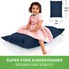 Green Bean® Kinder-Sitzsack 70x100cm & 70 Liter EPS-Perlen Füllung - Indoor & Outdoor Bean Bag Sitzkissen - Dunkelblau Bild 2