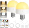POPOLIC LED-Leuchtmittel Wiederaufladbare Glühbirne mit Timer und Fernbedienung, dimmbare, B22, 2 St, mit Magnetsockel, abnehmbare B22-Lade-LED-Glühbirne,3 Farbtemperaturen Bild 4