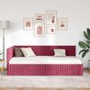 vidaXL Eckbettgestell mit Kopfteil Weinrot 100 cm x 200 cm Samt 42016280 Bild 3