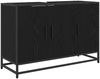 vidaXL Badezimmermöbel-Set 3 pcs Schwarz Eichen-Optik Holzwerkstoff 3402455 Bild 5