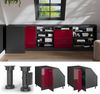 Dachschrägenschrank Eckschrank Rion Rot Hochglanz 75.6x81.6 cm mit 1 Tür, Schrankkorpus 60 cm Tiefe Vicco Bild 5