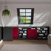 Dachschrägenschrank Eckschrank Rion Rot Hochglanz 75.6x81.6 cm mit 1 Tür, Schrankkorpus 60 cm Tiefe Vicco Bild 3