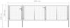 vidaXL Gartentor aus Stahl 400x100 cm Silber 144347 Bild 5