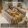 skølm 'Lofn' Modulares Sofa 4 Sitzer, 300x200 cm, Vollschaumcouch mit Metallgestell, Cord taupe, Schlafsofa vakuumverpackt, kein Aufbau erforderlich Bild 4