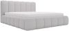 GRAINGOLD Cloud Bett 200x200, Polsterbett ohne Bettkasten, Bouclé-Stoff, mit Lattenrost, Hellgrau Bild 2