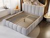 GRAINGOLD Cloud Bett 200x200, Polsterbett ohne Bettkasten, Bouclé-Stoff, mit Lattenrost, Hellgrau Bild 5