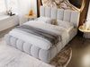 GRAINGOLD Cloud Bett 200x200, Polsterbett ohne Bettkasten, Bouclé-Stoff, mit Lattenrost, Hellgrau Bild 3