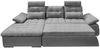 Ecksofa Couch Schlafcouch Schlafsofa Lederlook dunkelgrau anth Ottomane links L Bild 2