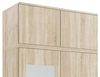 Garderoben-Set BERLIN – Kleiderschrank mit Polsterplatten, Schuhschrank und Schrankaufsatz, für Flur und Eingangsbereich (Sonoma Eiche, Trinity 07), 225 x 40 x 220 cm Bild 3