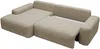 Vente-unique - DAVISO Sofa Stoff Schokoladenbraun - B 162 cm x H 87 cm x L 264 cm Bild 5