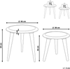Tisch Set TURUA Dunkler Holzfarbton Bild 2