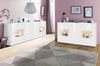 INOSIGN Sideboard Real,Vitrine,Kommode,Schrank,komplett hochglanz lackiert, mit 4 Türen davon 2 Glastüren und 1 Schublade ohne Griff Breite 220cm Bild 4