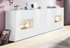 INOSIGN Sideboard Real,Vitrine,Kommode,Schrank,komplett hochglanz lackiert, mit 4 Türen davon 2 Glastüren und 1 Schublade ohne Griff Breite 220cm Bild 3
