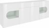 INOSIGN Sideboard Real,Vitrine,Kommode,Schrank,komplett hochglanz lackiert, mit 4 Türen davon 2 Glastüren und 1 Schublade ohne Griff Breite 220cm Bild 2