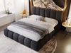 GrainGold Polsterbett mit Bettkästen CLOUD, Modern Bett mit Kopfteil - 180x200 cm, Schwarz (1x Bett) Bild 2