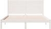 vidaXL Massivholzbett Extra Lang ohne Matratze Weiß 160x220 cm 3309316 Bild 4