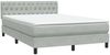 vidaXL Boxspringbett mit Matratze & LED Hellgrau 160x210 cm Samt 3317175 Bild 5