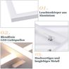ZMH LED Deckenleuchte Wohnzimmer Deckenlampe 20W modernes Design Küchenlampe warmweiß eckig weiß Bild 5
