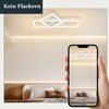 ZMH LED Deckenleuchte Wohnzimmer Deckenlampe 20W modernes Design Küchenlampe warmweiß eckig weiß Bild 3