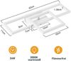 ZMH LED Deckenleuchte Wohnzimmer Deckenlampe 20W modernes Design Küchenlampe warmweiß eckig weiß Bild 2