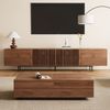oleyluckidea TV-Schrank Moderner TV-board 75 Zoll, TV Lowboard mit Stauraum, Nussbaum Breite 180/240 cm Bild 2