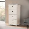 Forte TEMPRA 2 Kommode 40, Moderne Kommode mit 4 Schubladen, Holzwerkstoff, Schlafzimmer, Wohnzimmer, Büro, Kaschmir|Beige, 38,6 cm breit x 85,5 cm hoch x 34,8 cm tief Bild 2