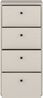 Forte TEMPRA 2 Kommode 40, Moderne Kommode mit 4 Schubladen, Holzwerkstoff, Schlafzimmer, Wohnzimmer, Büro, Kaschmir|Beige, 38,6 cm breit x 85,5 cm hoch x 34,8 cm tief Bild 3