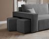 Ecksofa Schlafsofa Sofa ADARA inkl. Hocker Stoff Poso Grau Ottomane Rechts Bild 5
