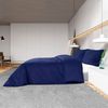 vidaXL Bettwäsche-Set Marineblau 200x200 cm Leichte Mikrofaser 136002 Bild 4