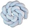 LuMali Nestchenschlange Bettschlange geflochten 210cm Nestchen Bettumrandung Babybett Zopf, Stillkissen Seitenschläfer Velour weich hypoallergen Pastellfarben Bild 4