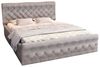 FDM Polsterbett Bettrahmen Bettgestell 90x200, 120x200, 140x200, 160x200, 180x200cm (MADE IN EU - mit hochwertigem Velours Bezug Trinity, Bettrahmen, Bett, Optional mit Matratze bestellbar, mit großen gepolsterten Kopfteil, mit Bettkasten zum aufklappe... Bild 2