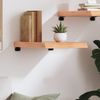 vidaXL Wandregal Hellbraun 40x60x(2-6) cm Massivholz Eiche Behandelt 363637 Bild 3