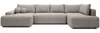 Vente-unique - DAVISO Sofa Stoff Schokoladenbraun - B 204 cm x H 87 cm x L 360 cm Bild 2