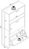 VCM Schuhschrank Halom 920448 Weiß H. 105 x B. 59 x T. 22 cm Bild 2