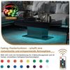 radelldar Couchtisch Wohnzimmertisch Hochglanz mit LED-Beleuchtung, Moderner Stil (1-St), Maße 110x55x50 cm, USB-Betrieb Bild 2