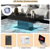 radelldar Couchtisch Wohnzimmertisch Hochglanz mit LED-Beleuchtung, Moderner Stil (1-St), Maße 110x55x50 cm, USB-Betrieb Bild 3