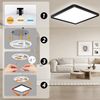 POPOLIC LED Deckenleuchte Deckenlampe 3200LM Modern LED Decklit, 3Farben - 3000K/4000K/6000K, Quadrat Flach Modern Schlafzimmer Lampe, IP54 Wasserfest, Ø30cm Bild 2
