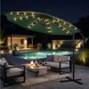 Swing&Harmonie Sonnenschirm mit LED Beleuchtung Luxus Ampelschirm 300 / 350cm, Garten Schirm inkl. Abdeckhaube Bild 2