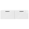 vidaXL Wandmontierter TV-Schrank Hochglanz Weiß 98 x 31 x 30 cm 898729 Bild 4