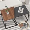MULISOFT Couchtisch 2er Set Beistelltisch Satztisch Wohnzimmertisch Kaffeetisch (großer Tisch(52x33×43cm),Kleiner Tisch(37x37×47cm), 2er Set), Couchtisch für Wohnzimmer Bild 5